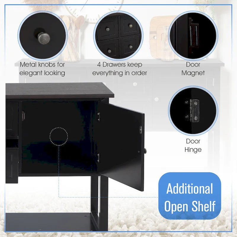 Sophia & William Buffet Sideboard Server Storage Cabinet Organizer with 4 Drawers