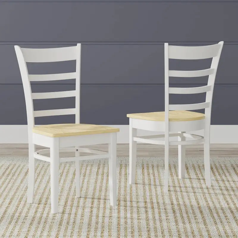 5-Piece Dining Set, 42 Round Pedestal Table and Slat Back Chairs
