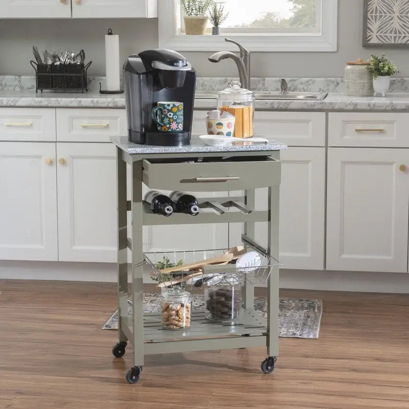 Jake Compact Mobile Rolling Kitchen Cart