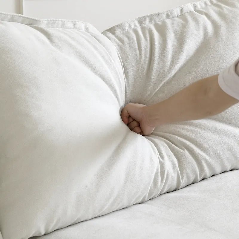 L-Shaped Linen Sectional Sofa Modern Comfortable Sofa