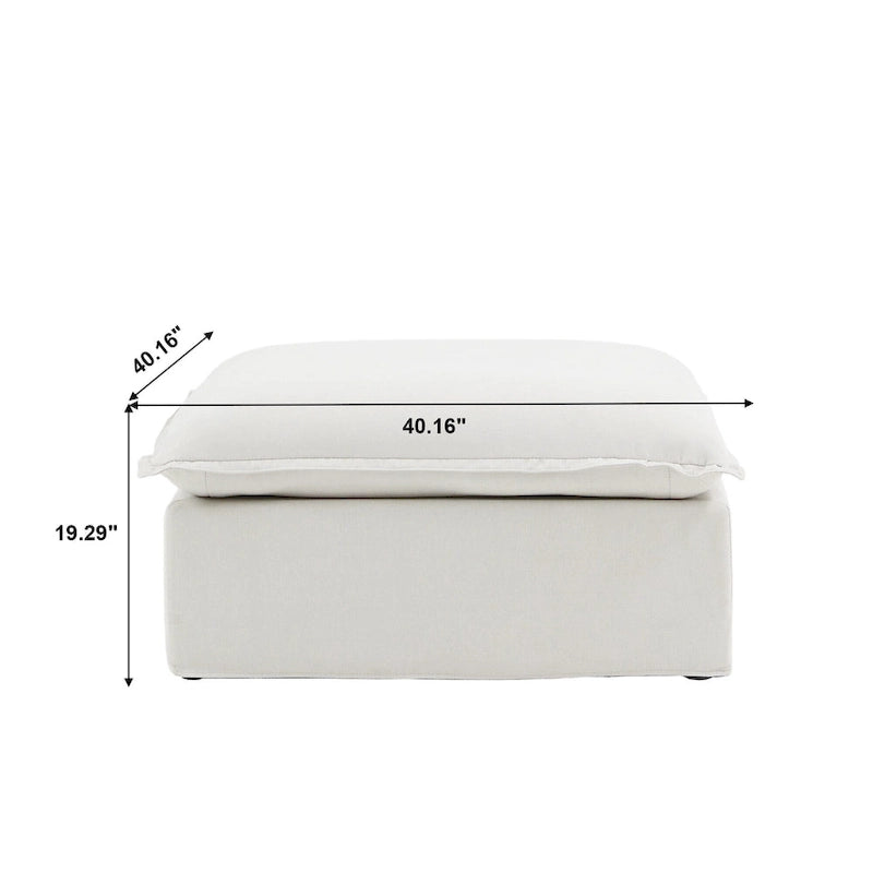 L-Shaped Linen Sectional Sofa Modern Comfortable Sofa