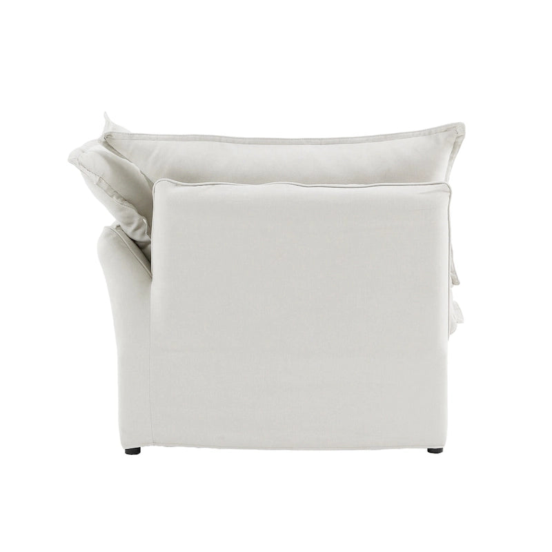 L-Shaped Linen Sectional Sofa Modern Comfortable Sofa