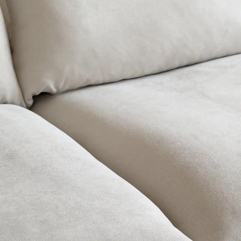 L-Shaped Linen Sectional Sofa Modern Comfortable Sofa