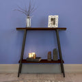 Leick Home Mixed Metal and Wood Hall Console Sofa Table