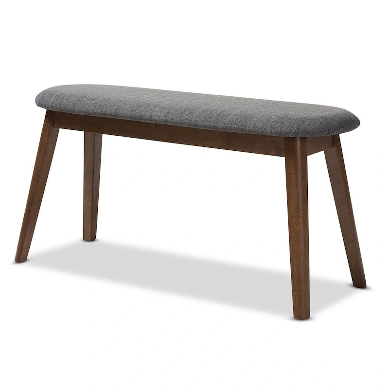 Mid-Century Fabric Upholstered Bench by Baxton Studio