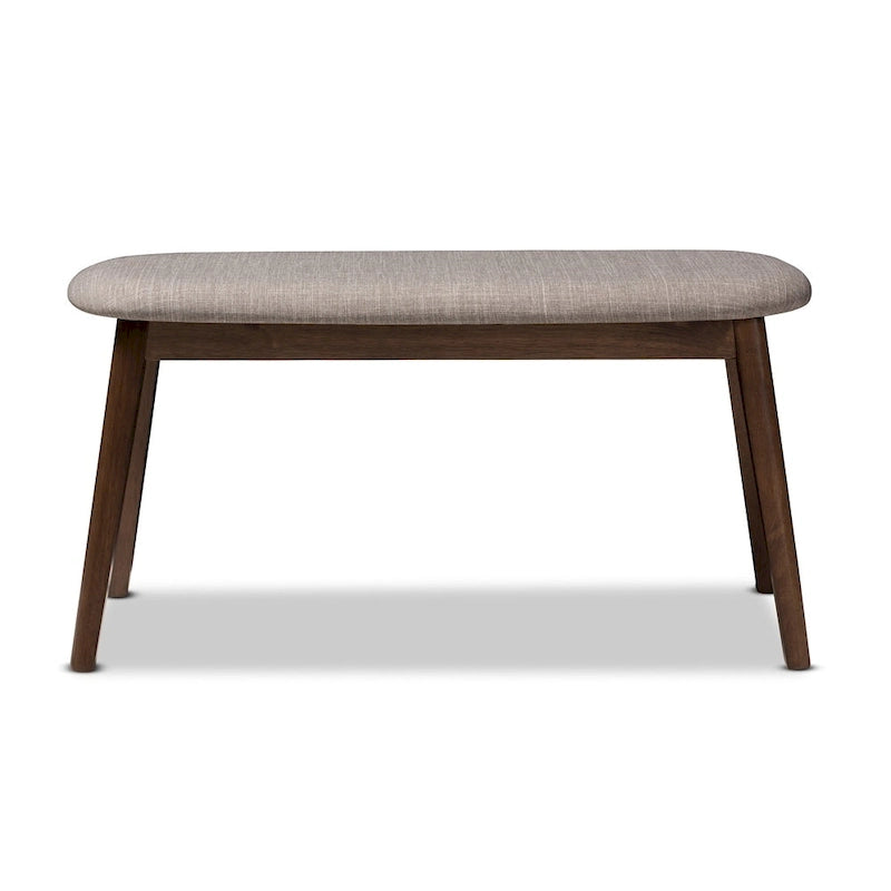 Mid-Century Fabric Upholstered Bench by Baxton Studio