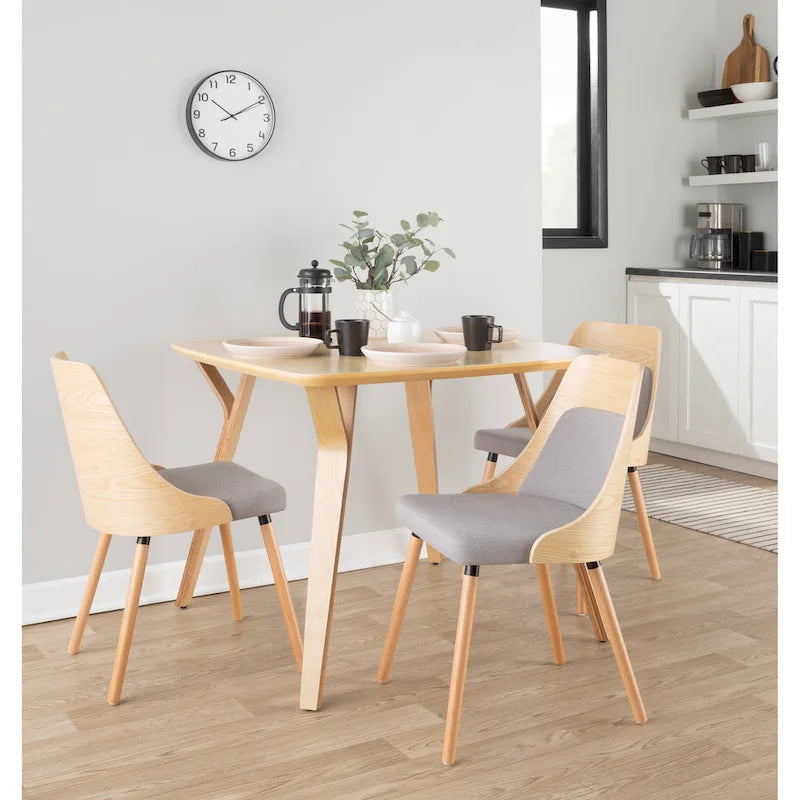 Carson Carrington Vallemala Mid-Century Chair with Tapered Wood Legs - Set of 2