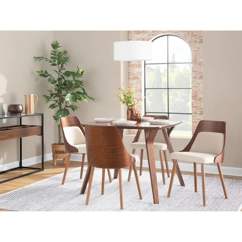 Carson Carrington Vallemala Mid-Century Chair with Tapered Wood Legs - Set of 2