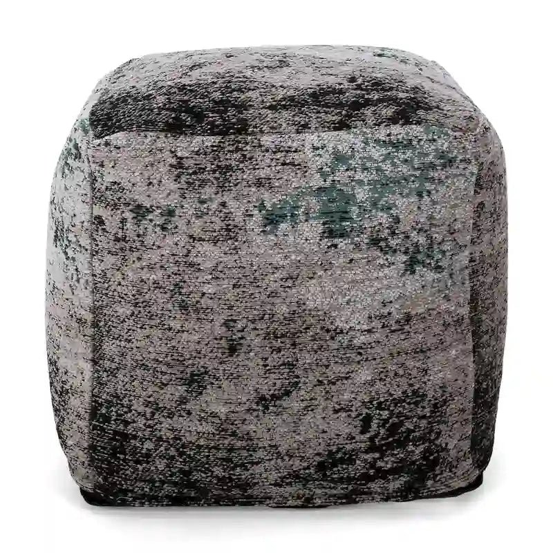 Colane Hand-Loomed Boho Fabric Cube Pouf by Christopher Knight Home