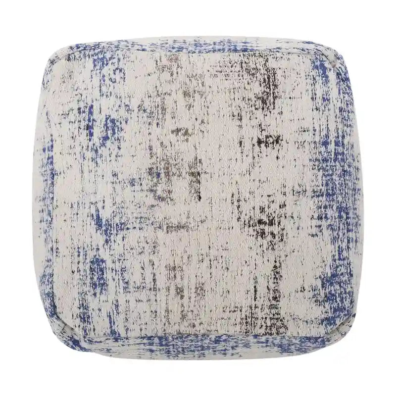 Colane Hand-Loomed Boho Fabric Cube Pouf by Christopher Knight Home