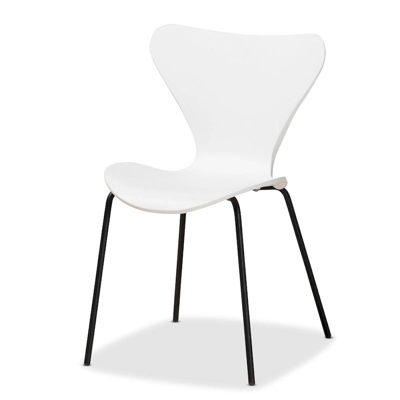 Jaden Modern and Contemporary 4-Piece Plastic/Metal Dining Chair Set