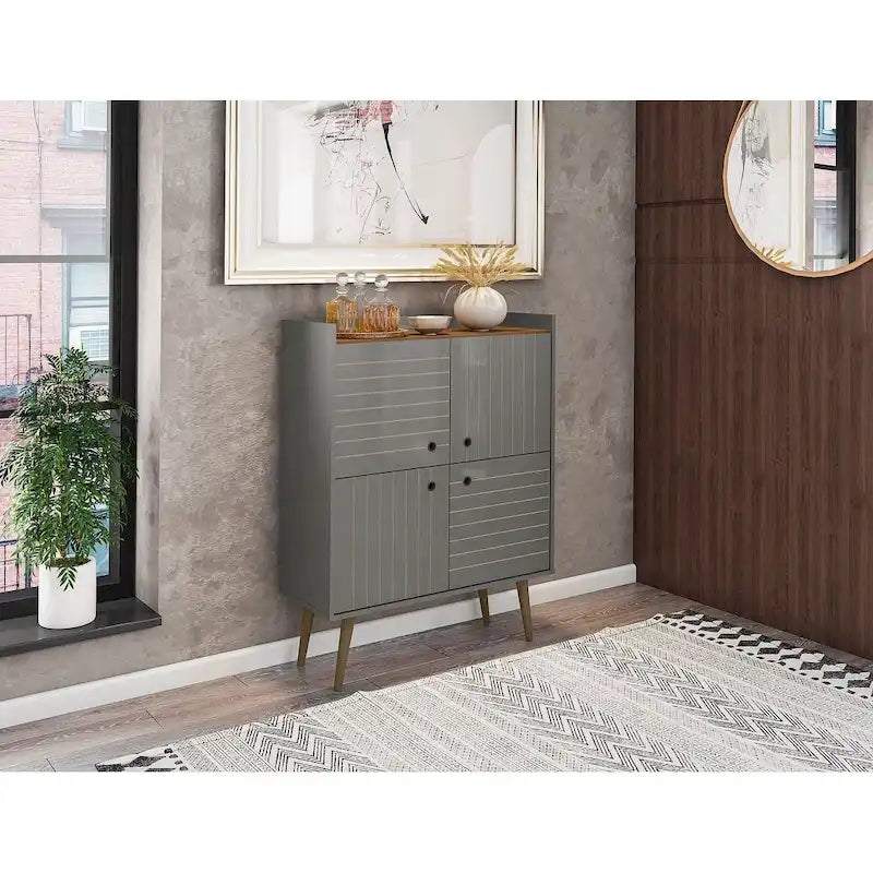 Manhattan Comfort Bogart 45.5 Mid-Century Modern Accent Cabinet