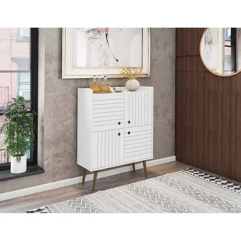 Manhattan Comfort Bogart 45.5 Mid-Century Modern Accent Cabinet