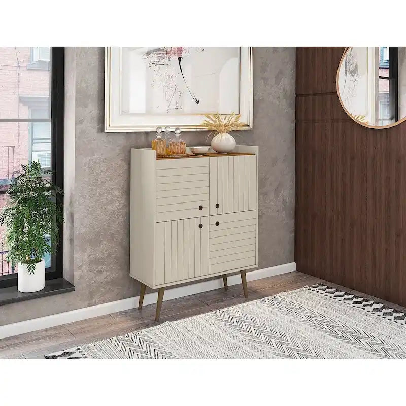 Manhattan Comfort Bogart 45.5 Mid-Century Modern Accent Cabinet