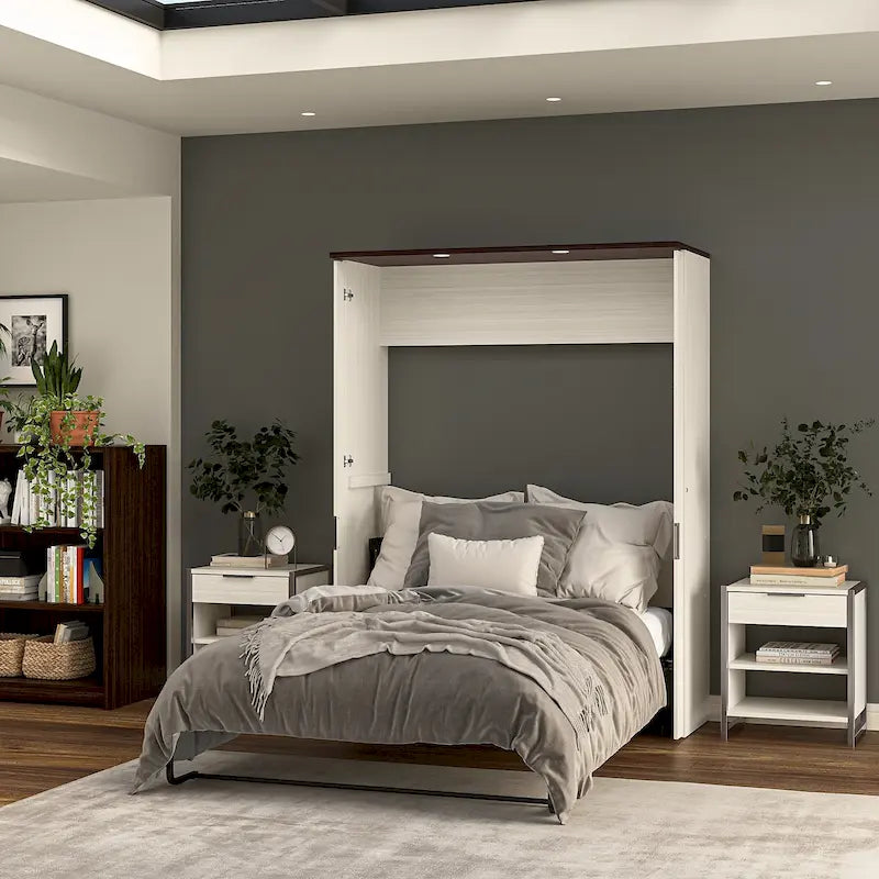 Lumina 61W Full Murphy Bed with Desk by Bestar