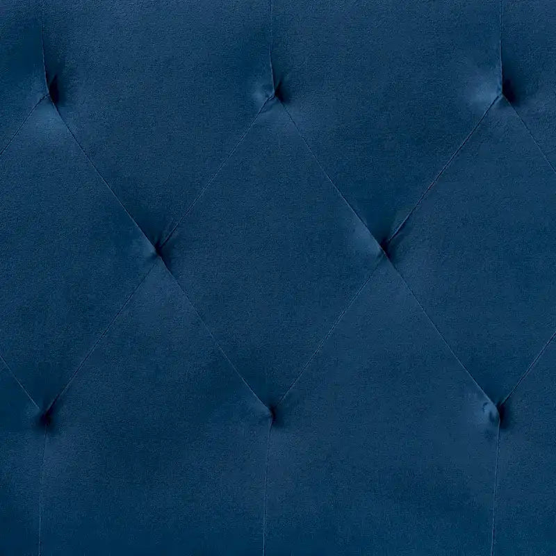 Felix Modern and Contemporary Velvet Upholstered Headboard-Navy Blue