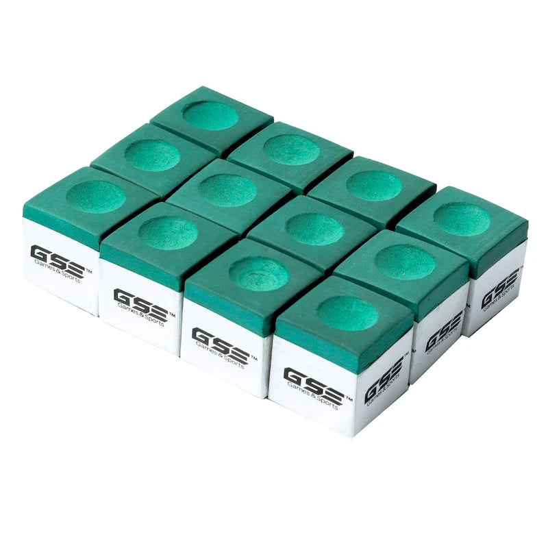 GSE 12-Pack Billiard/Pool Cue Chalks, Billiard Pool Table Accessories