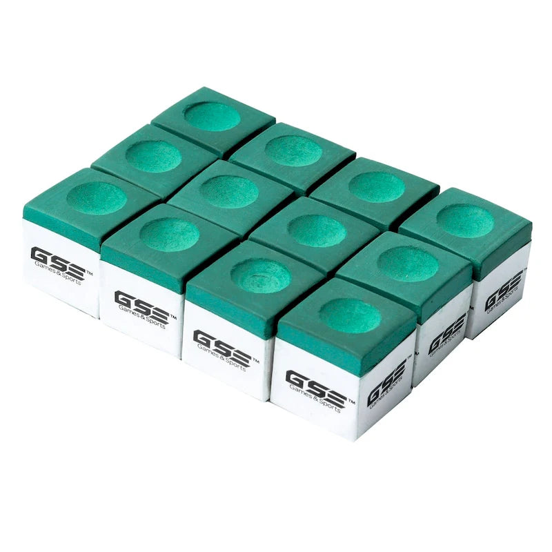 GSE 12-Pack Billiard/Pool Cue Chalks, Billiard Pool Table Accessories