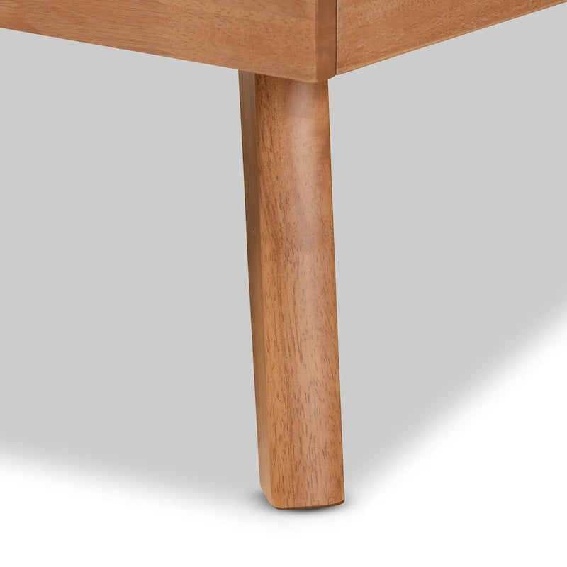 Galvin Contemporary Brown Finished Wood Platform Bed