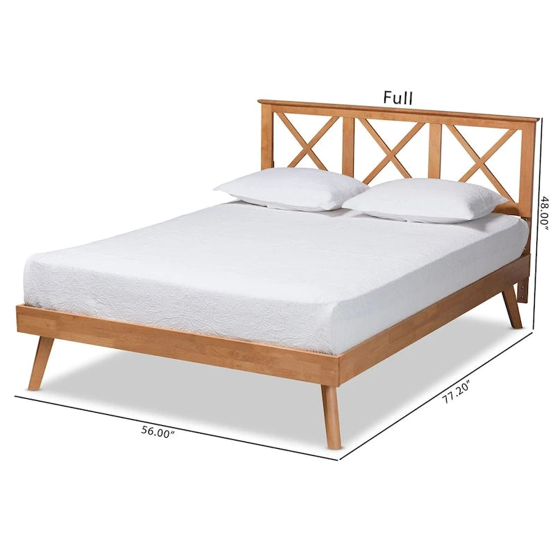 Galvin Contemporary Brown Finished Wood Platform Bed