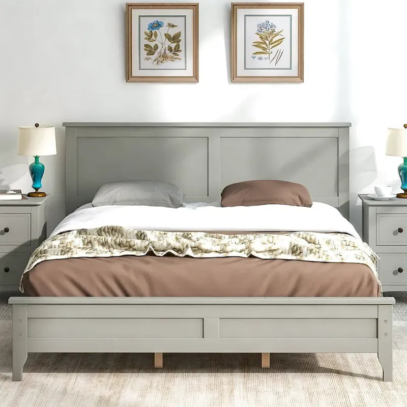 Solid Wood Queen Platform Bed