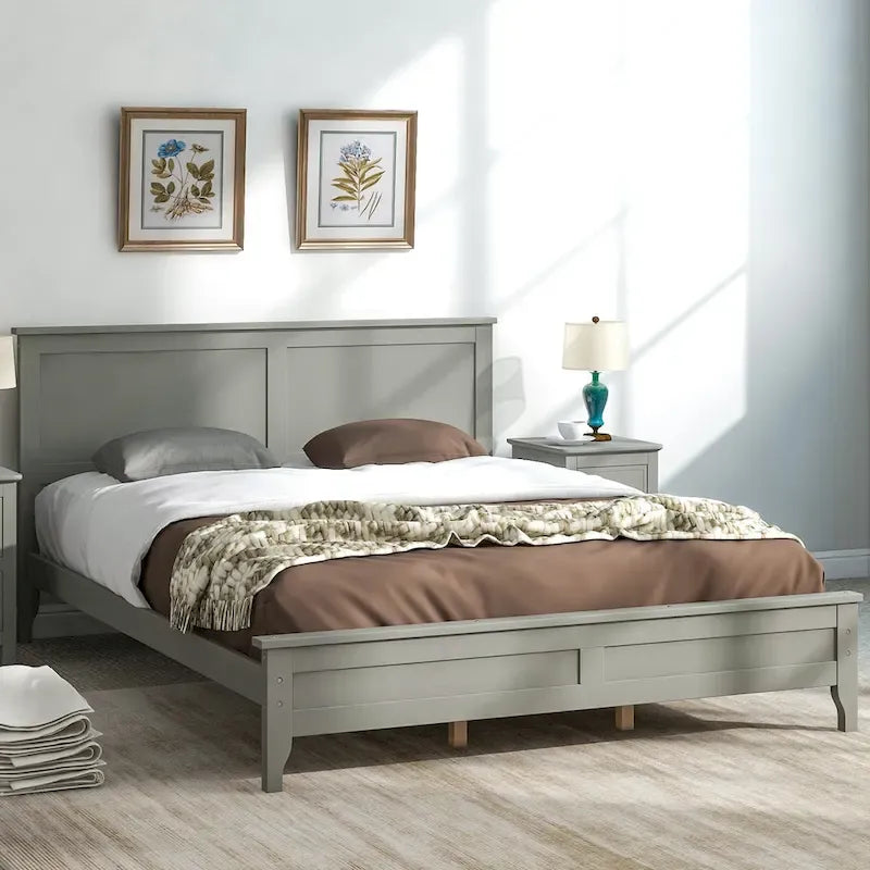 Solid Wood Queen Platform Bed