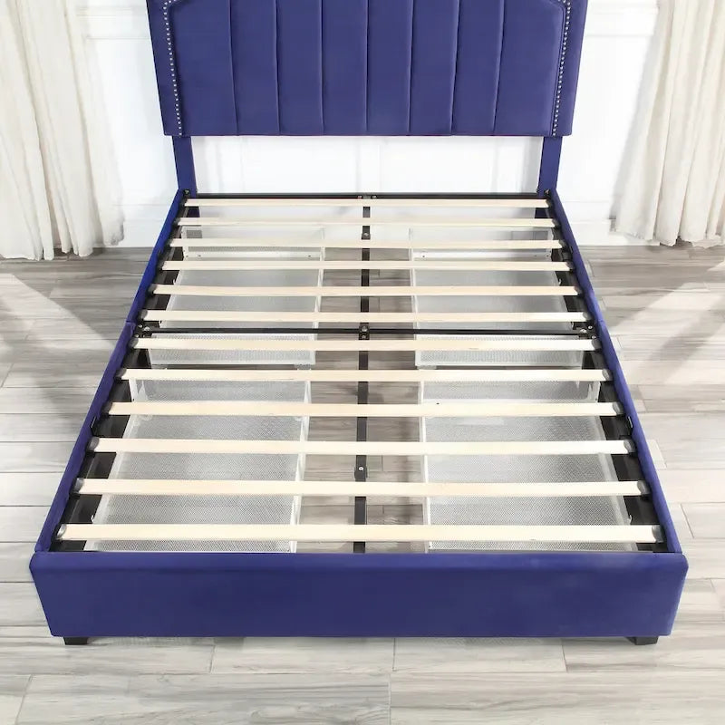 Furniture of America Chapla Art Deco Upholstered 4-drawer Platform Storage Bed