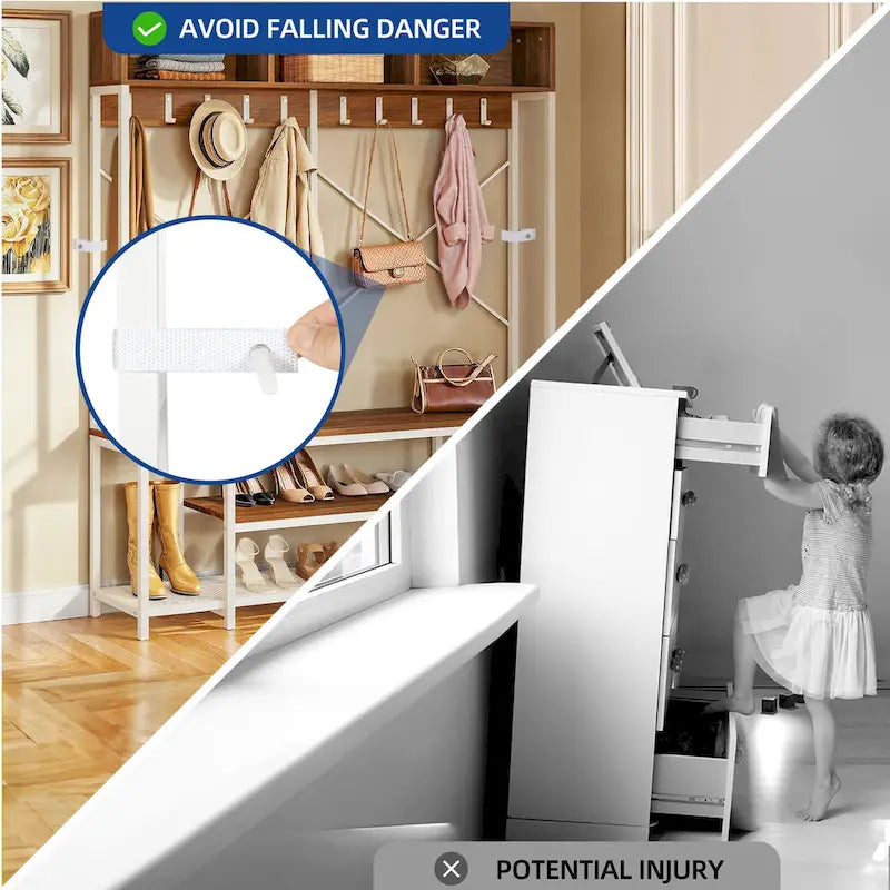 Moasis Industrial Entryway Bench with Coat Rack, 5-in-1 Hall Tree with Shoes Storage