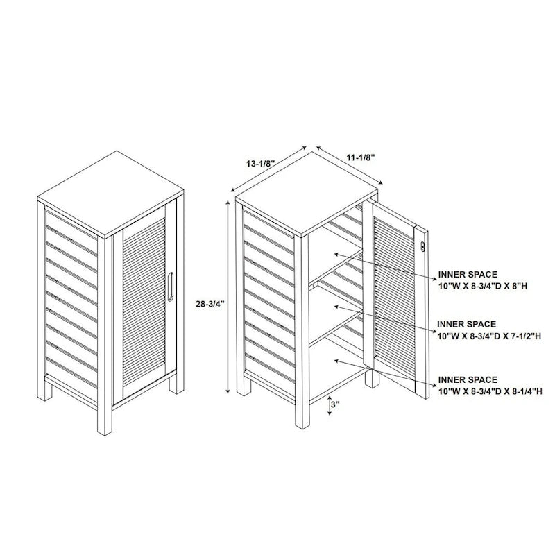 Bracken Bamboo Floor Cabinet