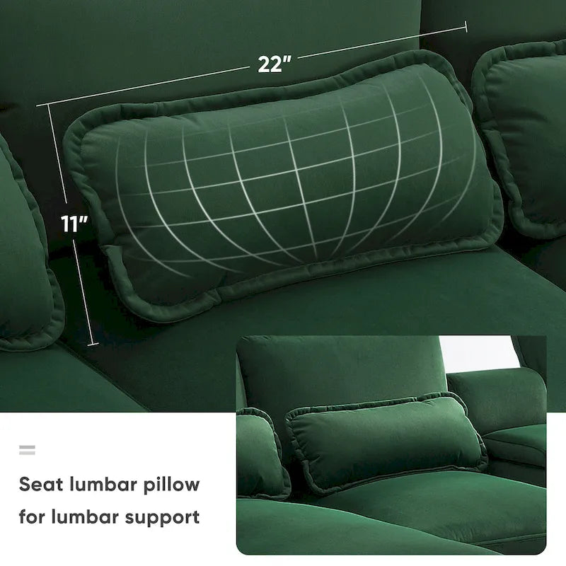 [VIDEO provided][New]123*55 Modern U-shaped Sofa with Console,Cupholders and USB Ports,6-seat Upholstered Symmetrical Indoor Fu