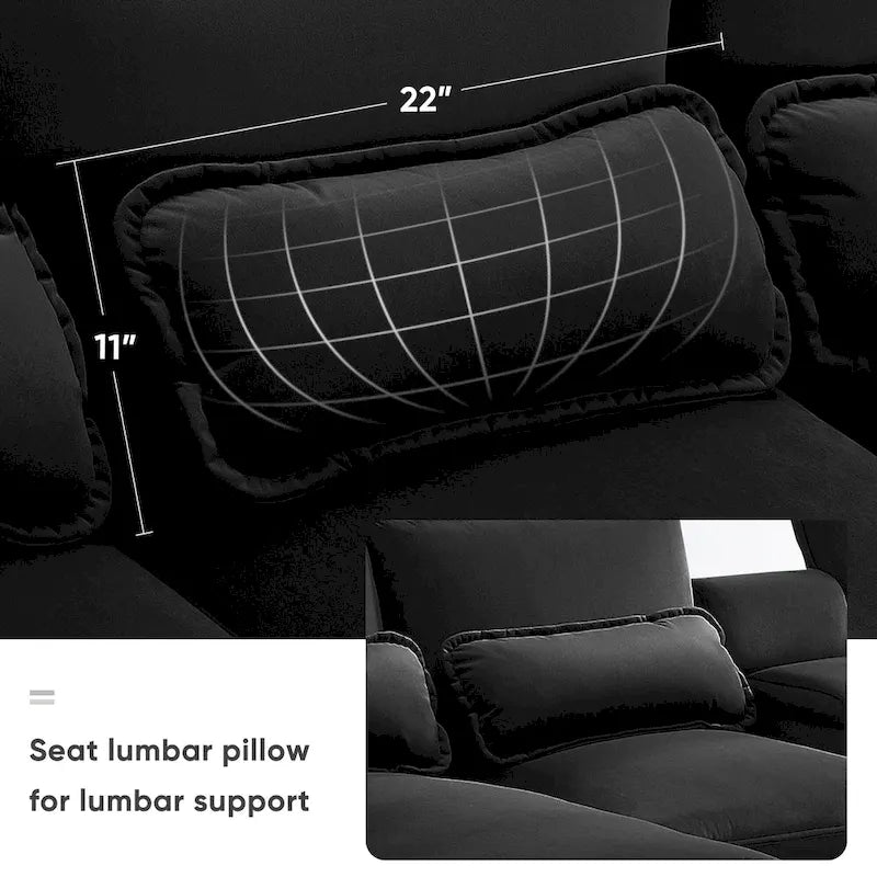 [VIDEO provided][New]123*55 Modern U-shaped Sofa with Console,Cupholders and USB Ports,6-seat Upholstered Symmetrical Indoor Fu