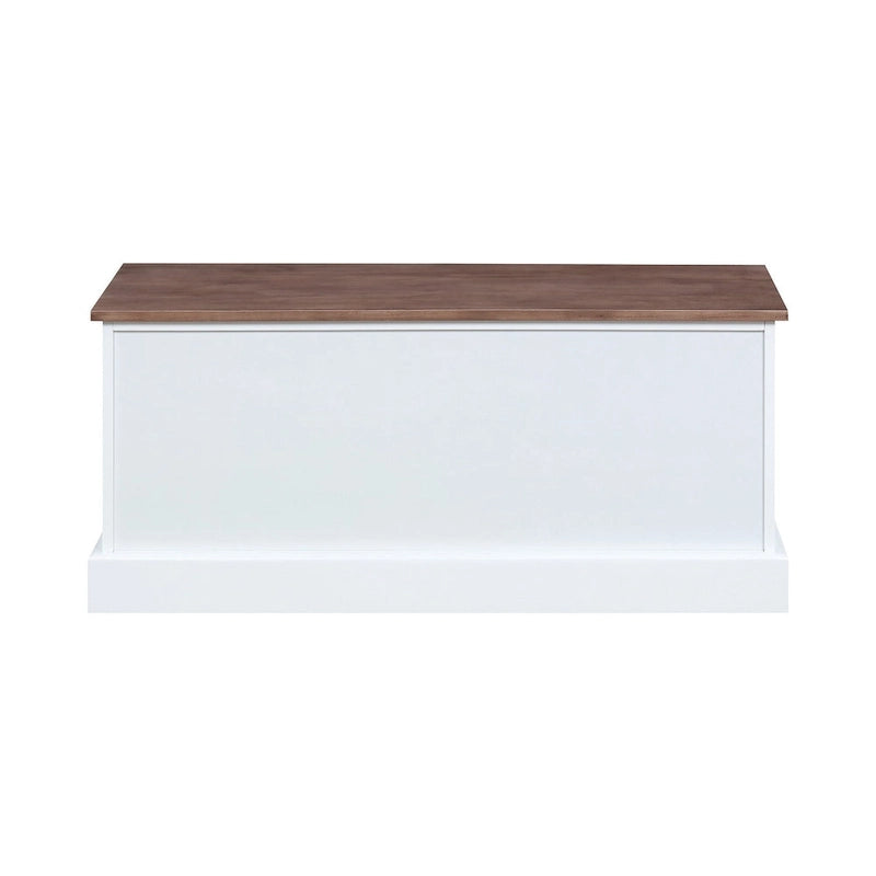 3 Drawers Storage Bench, Weathered Brown and White