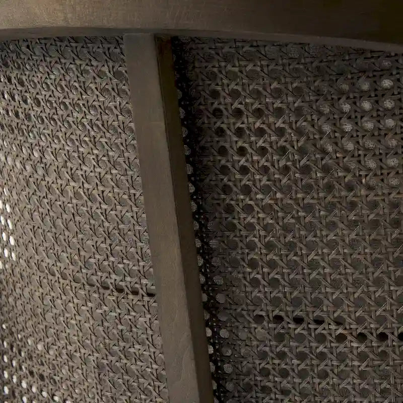 Landon Wood and Fabric w/Cane Accent Chair