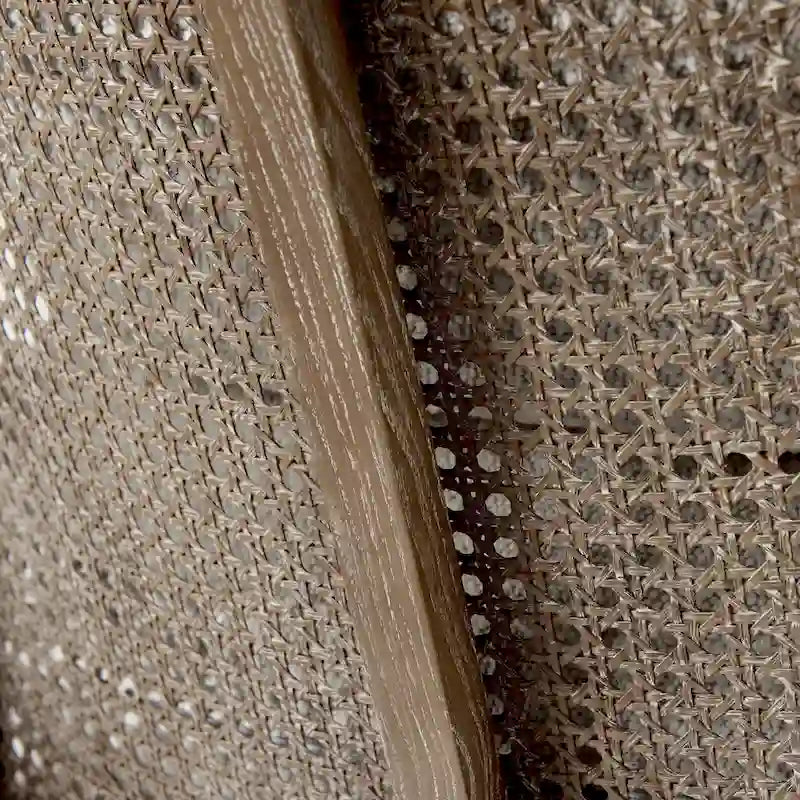 Landon Wood and Fabric w/Cane Accent Chair