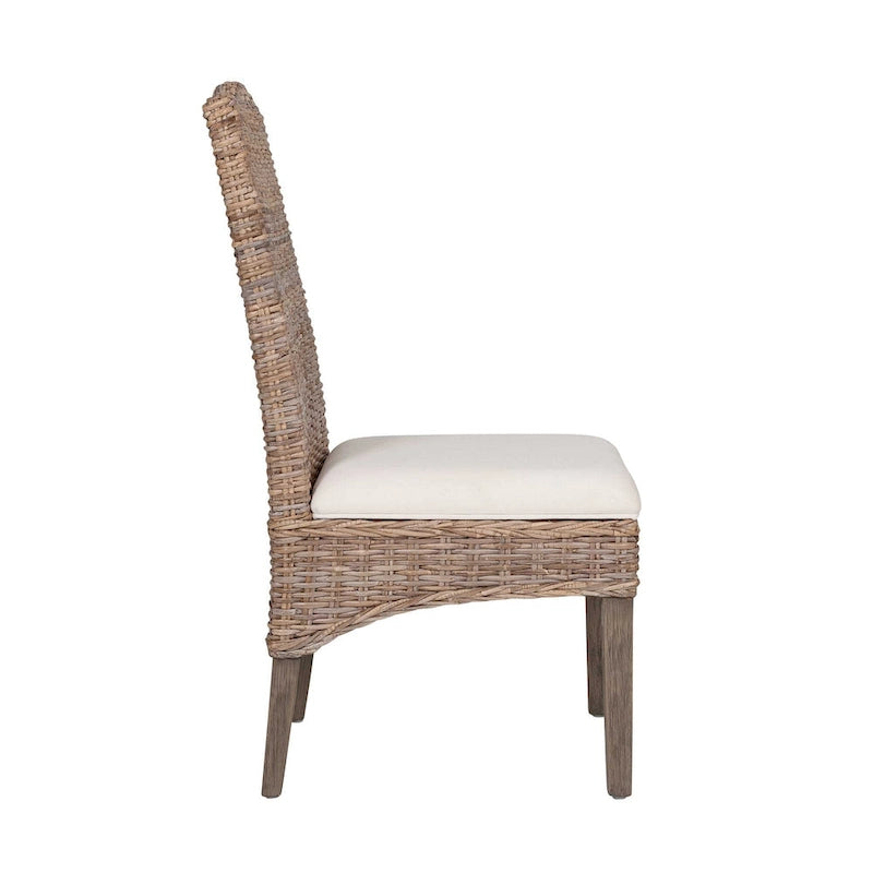 Natural Rattan Cushioned Dining Chairs By - Set Of 2 by East at Main