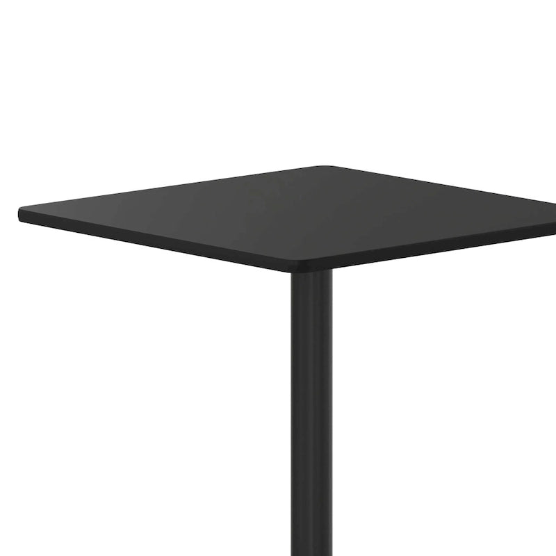 30 Square Laminate Table Top with 18 Round Table Height Base - 30W x 30D x 31.125H - 30W x 30D x 31.125H