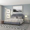 Arched Tufted Upholstered Platform Bed
