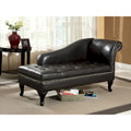 Riz Modern Solid Wood Button Tufted Storage Chaise by Furniture of America