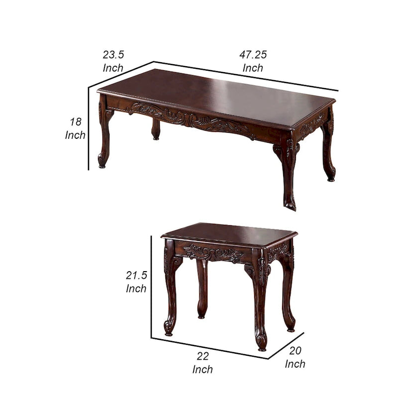 Cheshire Traditional 3 PIECE TABLE SET, Cherry Finish
