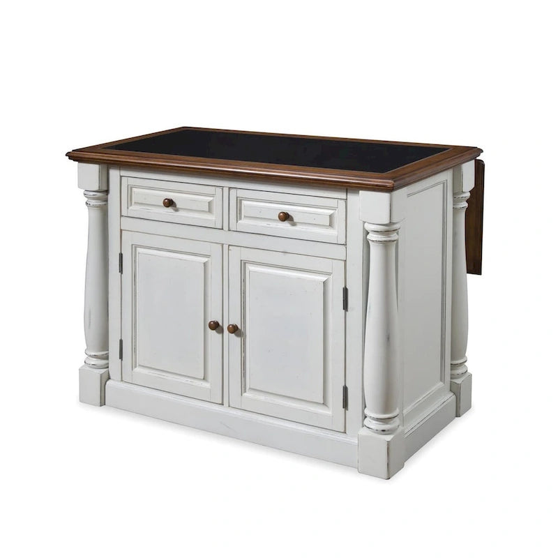 Monarch Antiqued White Kitchen Island by Home Styles