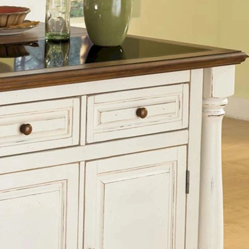 Monarch Antiqued White Kitchen Island by Home Styles