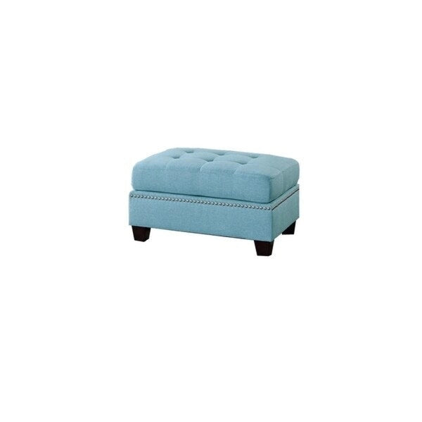 Polyfiber 3 Piece Sectional Set With Plush Cushion In Blue