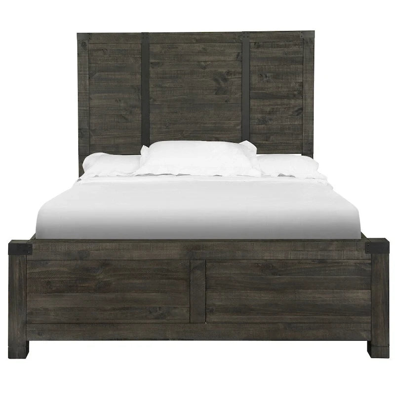 Abington Panel Bed in Weathered Charcoal
