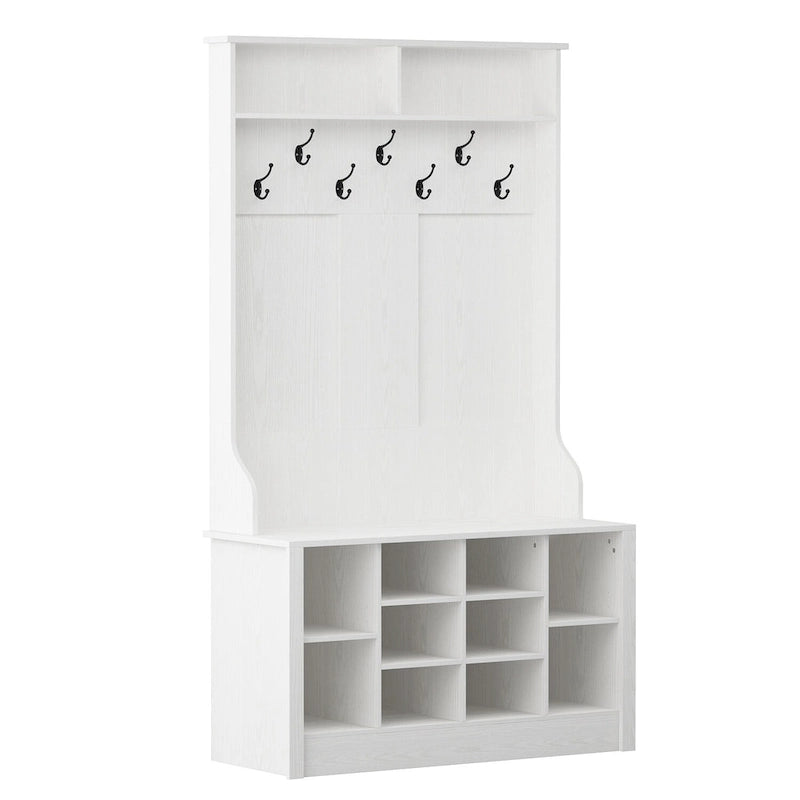 Coat Rack Hall Tree Shoe Bench Accent Furniture Entryway Living Room