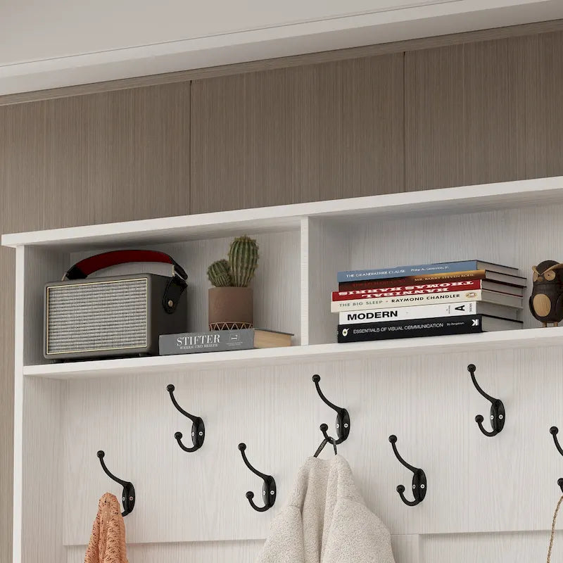 Coat Rack Hall Tree Shoe Bench Accent Furniture Entryway Living Room