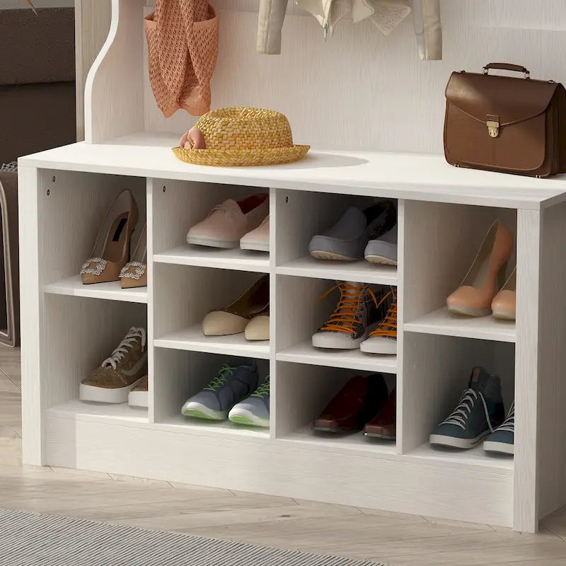 Coat Rack Hall Tree Shoe Bench Accent Furniture Entryway Living Room