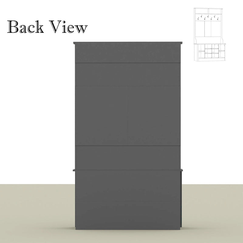 Coat Rack Hall Tree Shoe Bench Accent Furniture Entryway Living Room