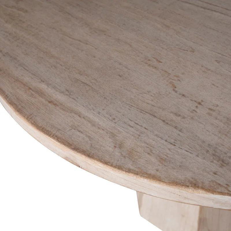 Xavier 48-inch Round Reclaimed Pine Light Wash Pedestal Dining Table