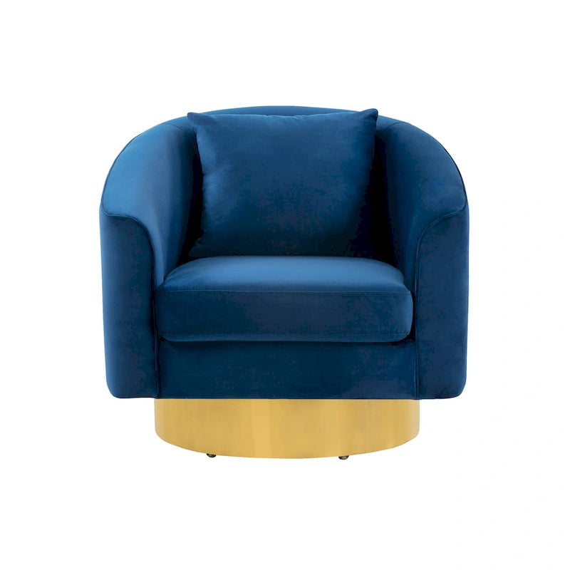 SAFAVIEH Couture Denecia Swivel Barrel Chair - 32.5 W x 32.1 L x 30.1 H - 33Wx32Dx30H