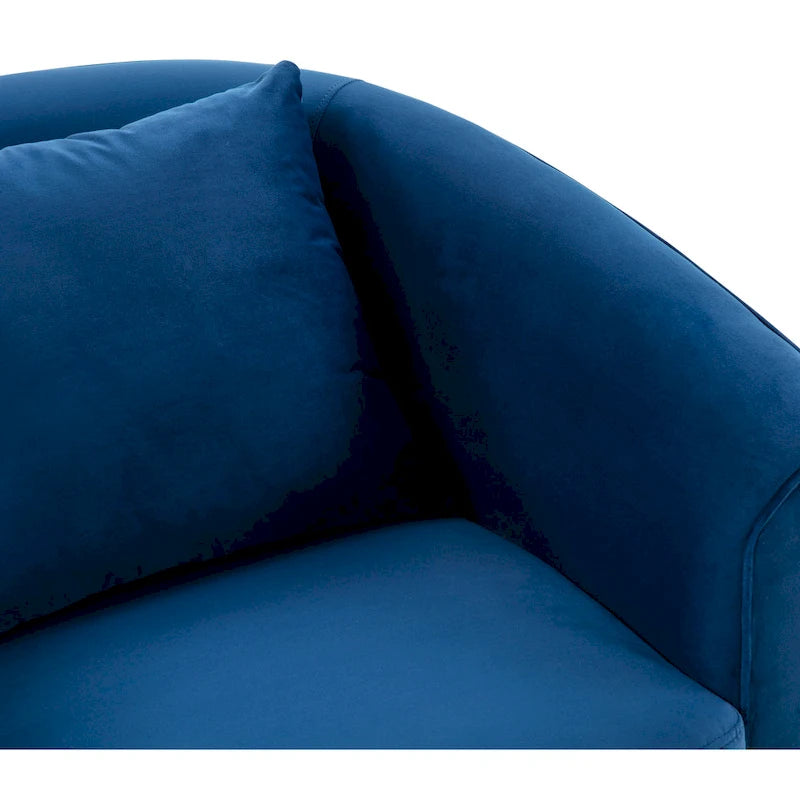 SAFAVIEH Couture Denecia Swivel Barrel Chair - 32.5 W x 32.1 L x 30.1 H - 33Wx32Dx30H